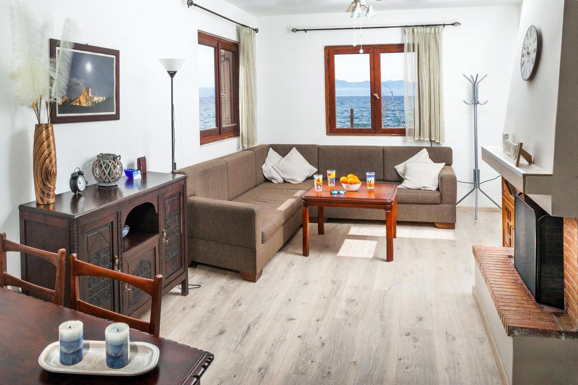 Karnagio Seafront In Agria Villa Kato Lekhonia Ngoại thất bức ảnh